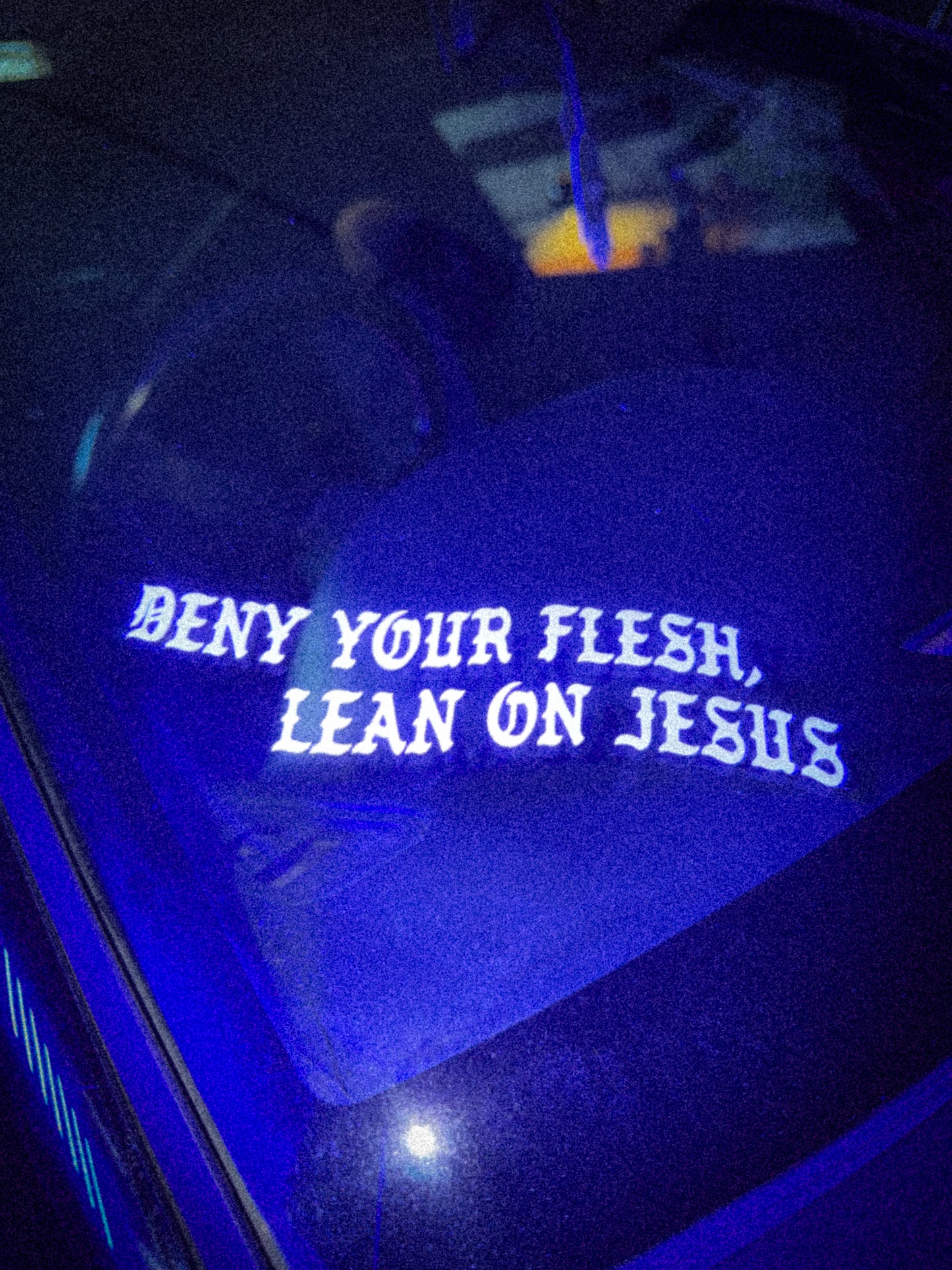 Deny your Flesh, Lean on Jesus Sticker